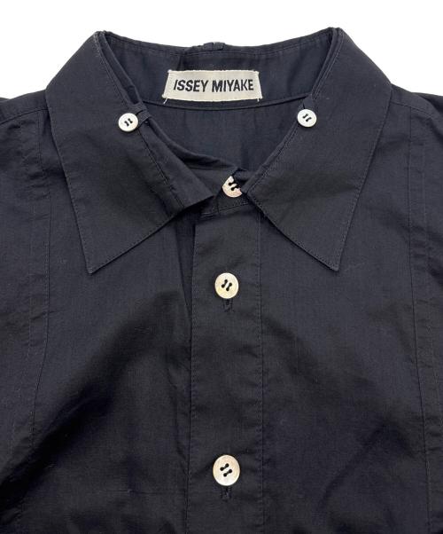 ISSEY MIYAKE（イッセイミヤケ）ISSEY MIYAKE (イッセイミヤケ) マルチシルエット長袖シャツ ネイビー サイズ:Mの古着・服飾アイテム