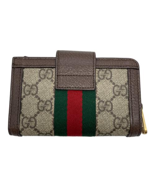 GUCCI（グッチ）GUCCI (グッチ) オフィディアカードケースウォレット / コンパクトウォレット ブラウンの古着・服飾アイテム