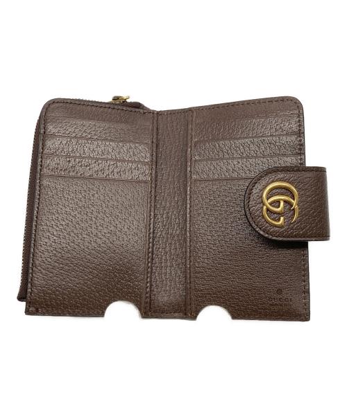 GUCCI（グッチ）GUCCI (グッチ) オフィディアカードケースウォレット / コンパクトウォレット ブラウンの古着・服飾アイテム
