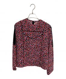 AKANE UTSUNOMIYA（アカネウツノミヤ）の古着「シルク切替総柄ブラウス」｜レッド