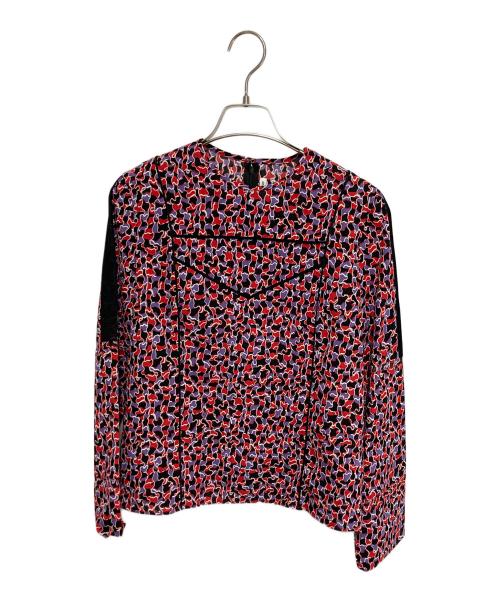 AKANE UTSUNOMIYA（アカネウツノミヤ）AKANE UTSUNOMIYA (アカネウツノミヤ) シルク切替総柄ブラウス レッド サイズ:38の古着・服飾アイテム