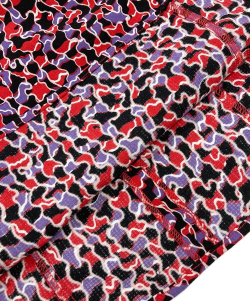 AKANE UTSUNOMIYA（アカネウツノミヤ）AKANE UTSUNOMIYA (アカネウツノミヤ) シルク切替総柄ブラウス レッド サイズ:38の古着・服飾アイテム