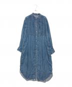 SHIPSシップス）の古着「ランダム ピンタック デニム ワンピース」｜インディゴ