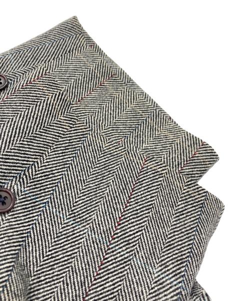 Burberry's（バーバリー）Burberry's (バーバリーズ) ウールカシミヤヘリンボーンコート グレー サイズ:Lの古着・服飾アイテム