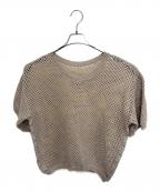 Whim Gazetteウィムガゼット）の古着「2wayアイレットメッシュハーフスリーブプルオーバー」｜ベージュ