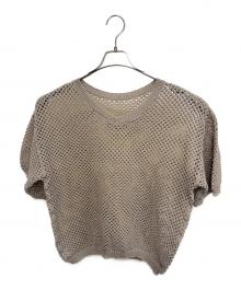 Whim Gazette（ウィムガゼット）の古着「2wayアイレットメッシュハーフスリーブプルオーバー」｜ベージュ