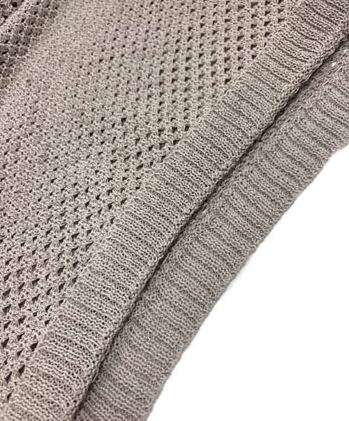 Whim Gazette（ウィムガゼット）Whim Gazette (ウィムガゼット) 2wayアイレットメッシュハーフスリーブプルオーバー ベージュ サイズ:FREEの古着・服飾アイテム