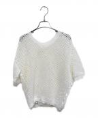 Whim Gazetteウィムガゼット）の古着「2wayアイレットメッシュハーフスリーブプルオーバー」｜ホワイト