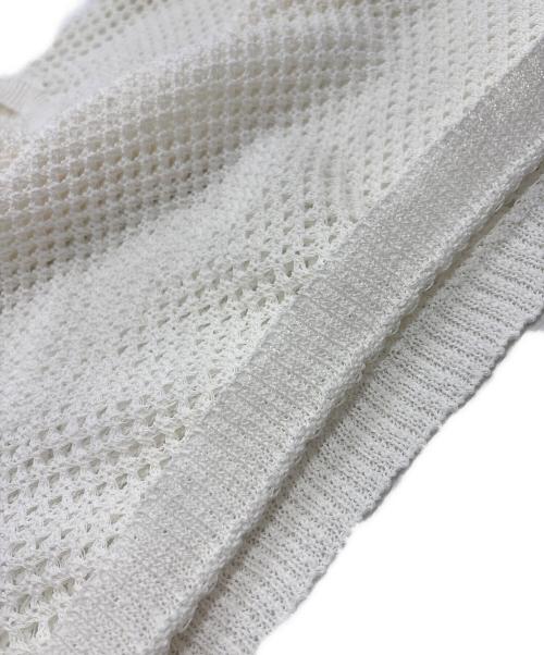 Whim Gazette（ウィムガゼット）Whim Gazette (ウィムガゼット) 2wayアイレットメッシュハーフスリーブプルオーバー ホワイト サイズ:FREEの古着・服飾アイテム