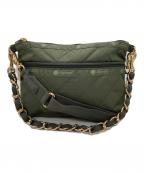 LeSportsacレスポートサック）の古着「CHAIN COSMETIC CLUTCHショルダーバッグ」｜グリーン