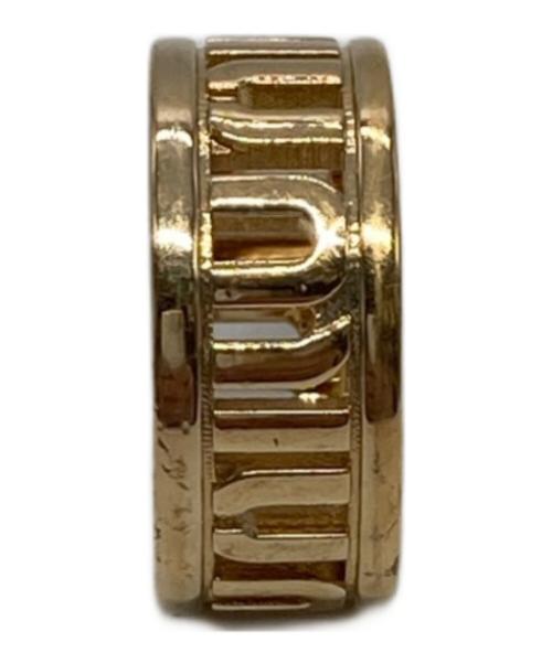 MIU MIU（ミュウミュウ）MIU MIU (ミュウミュウ) ロゴ リング ゴールド サイズ:Sの古着・服飾アイテム