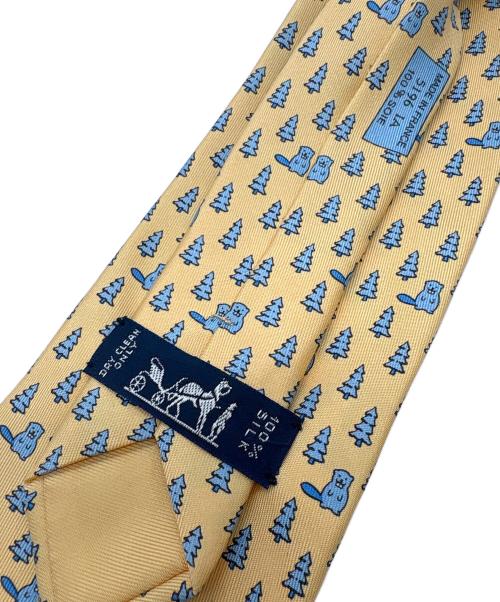 HERMES（エルメス）HERMES (エルメス) シルクネクタイ イエロー サイズ:-の古着・服飾アイテム