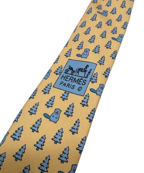 HERMES（エルメス）HERMES (エルメス) シルクネクタイ イエロー サイズ:-の古着・服飾アイテム