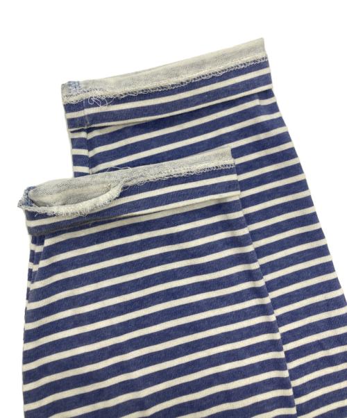 STONE ISLAND（ストーンアイランド）STONE ISLAND (ストーンアイランド) ボーダーTシャツ ブルー×ホワイト サイズ:Lの古着・服飾アイテム