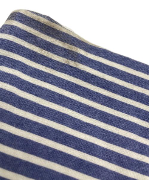 STONE ISLAND（ストーンアイランド）STONE ISLAND (ストーンアイランド) ボーダーTシャツ ブルー×ホワイト サイズ:Lの古着・服飾アイテム