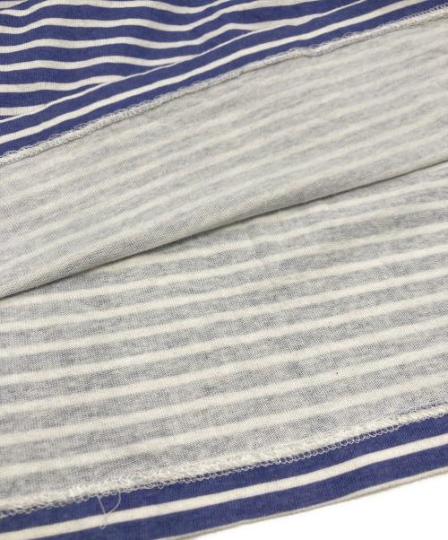 STONE ISLAND（ストーンアイランド）STONE ISLAND (ストーンアイランド) ボーダーTシャツ ブルー×ホワイト サイズ:Lの古着・服飾アイテム