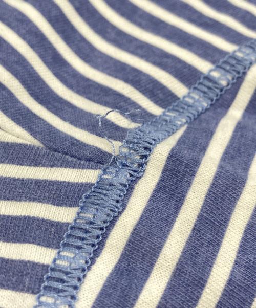 STONE ISLAND（ストーンアイランド）STONE ISLAND (ストーンアイランド) ボーダーTシャツ ブルー×ホワイト サイズ:Lの古着・服飾アイテム