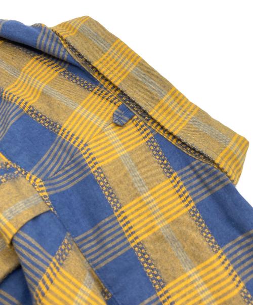 THE NORTHFACE PURPLELABEL（ザ・ノースフェイス パープルレーベル）THE NORTHFACE PURPLELABEL (ザ・ノースフェイス パープルレーベル) Plaid Dobby Field Shirt イエロー×ブルー サイズ:XLの古着・服飾アイテム