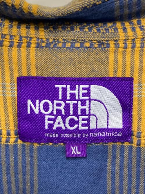 THE NORTHFACE PURPLELABEL（ザ・ノースフェイス パープルレーベル）THE NORTHFACE PURPLELABEL (ザ・ノースフェイス パープルレーベル) Plaid Dobby Field Shirt イエロー×ブルー サイズ:XLの古着・服飾アイテム