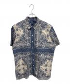 POLO RALPH LAURENポロ・ラルフローレン）の古着「VINTAGE CALDWELLオープンカラーシャツ」｜ネイビー