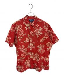 POLO RALPH LAUREN（ポロ・ラルフローレン）の古着「VINTAGE CAMP オープンカラーシャツ アロハシャツ」｜レッド