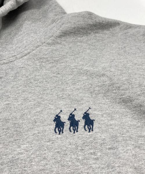 POLO RALPH LAUREN（ポロ・ラルフローレン）POLO RALPH LAUREN (ポロ・ラルフローレン) ビッグフィットヘビーウェイト フリース フーディ グレー サイズ:XXLの古着・服飾アイテム
