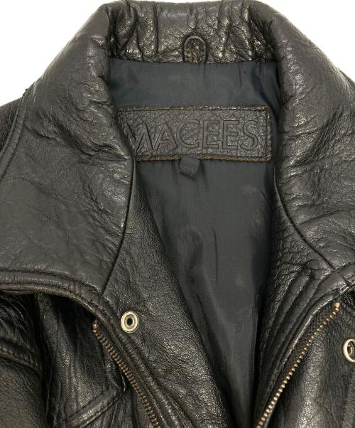 KADOYA MACEES（カドヤ・マシーズ）KADOYA MACEES (カドヤ・マシーズ) シープレザーブルゾン ブラック サイズ:XLの古着・服飾アイテム