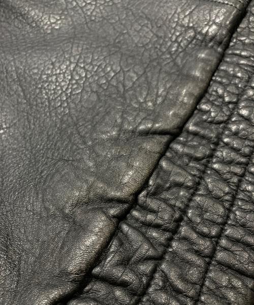 KADOYA MACEES（カドヤ・マシーズ）KADOYA MACEES (カドヤ・マシーズ) シープレザーブルゾン ブラック サイズ:XLの古着・服飾アイテム