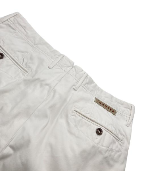 INCOTEX（インコテックス）INCOTEX (インコテックス) コットントラウザーパンツ ホワイト サイズ:33の古着・服飾アイテム