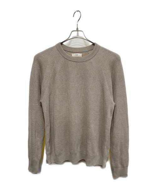 UNFIL（アンフィル）UNFIL (アンフィル) フレンチリネンリブニットプルオーバー アイボリー サイズ:4の古着・服飾アイテム