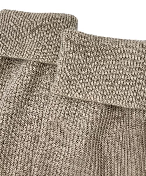 UNFIL（アンフィル）UNFIL (アンフィル) フレンチリネンリブニットプルオーバー アイボリー サイズ:4の古着・服飾アイテム