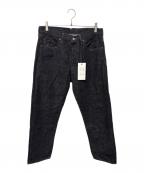A.PRESSEアプレッセ）の古着「black washed denim pants」｜ブラック