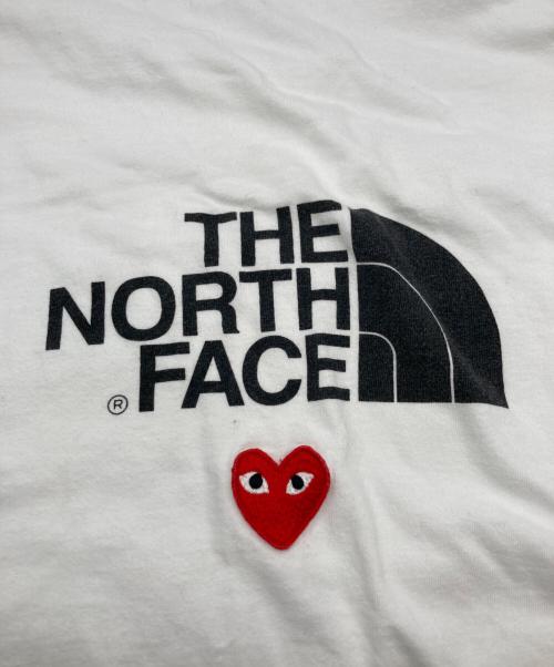 PLAY COMME des GARCONS（プレイコムデギャルソン）PLAY COMME des GARCONS (プレイ コムデギャルソン) THE NORTH FACE (ザ ノース フェイス) コラボTシャツ ホワイト サイズ:XLの古着・服飾アイテム