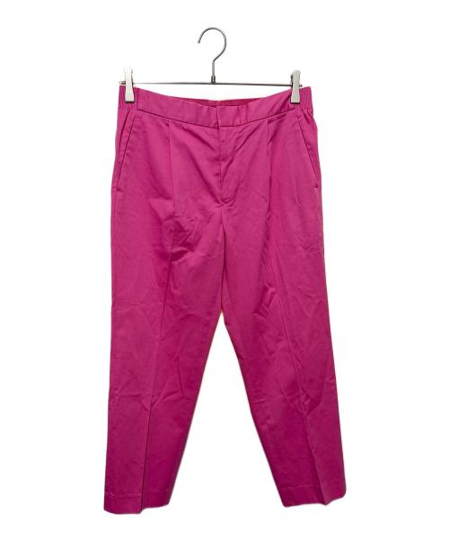 DRAWER（ドゥロワー）DRAWER (ドゥロワー) 1タック テーパードパンツ ショッキングピンク サイズ:40の古着・服飾アイテム