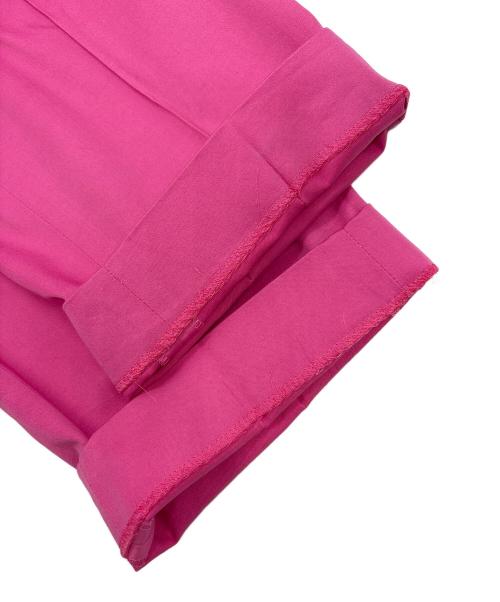 DRAWER（ドゥロワー）DRAWER (ドゥロワー) 1タック テーパードパンツ ショッキングピンク サイズ:40の古着・服飾アイテム