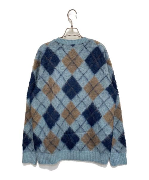 Needles（ニードルズ）Needles (ニードルズ) モヘアアーガイルニット スカイブルー サイズ:Ｍの古着・服飾アイテム