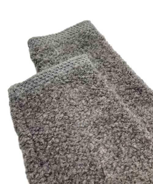 MACPHEE（マカフィー）MACPHEE (マカフィー) ムートン クルーネックカーディガン グレー サイズ:Ｓの古着・服飾アイテム