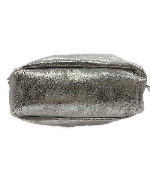 SHENERY（シーナリー）SHENERY (シーナリー) レザー巾着ショルダーバッグ シルバーの古着・服飾アイテム