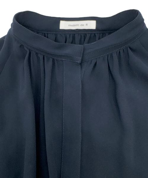 maison de R（メゾンドアール）maison de R (メゾンドアール) ジョーゼットプリーツワンピース ネイビー サイズ:FREEの古着・服飾アイテム