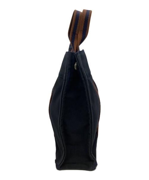 HERMES（エルメス）HERMES (エルメス) フールトゥ トート PM ハンドバッグ ネイビー×ブラウンの古着・服飾アイテム