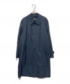 Aquascutumアクアスキュータム）の古着「ウールシルク ステンカラーコート」｜ネイビー