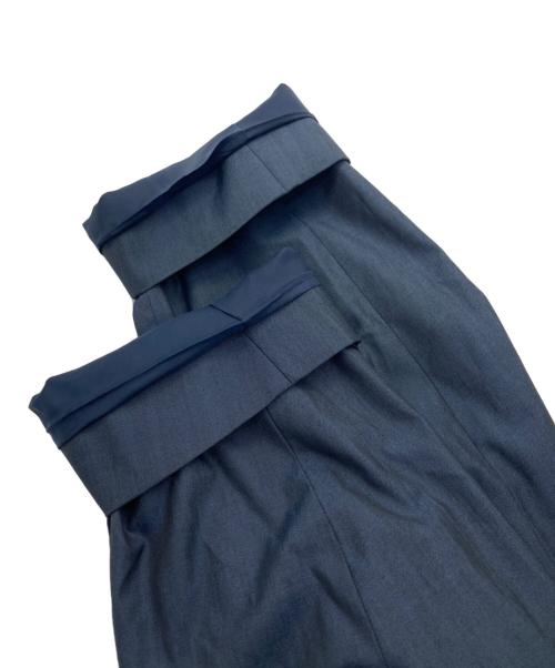 Aquascutum（アクアスキュータム）Aquascutum (アクアスキュータム) ウールシルク ステンカラーコート ネイビー サイズ:38の古着・服飾アイテム