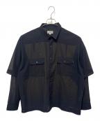 SEDAN ALL-PURPOSEセダンオールパーパス）の古着「Convertible Work Shirt　コンバーチブルワークシャツ」｜ブラック