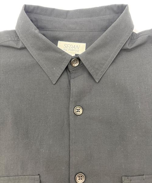 SEDAN ALL-PURPOSE（セダンオールパーパス）SEDAN ALL-PURPOSE (セダンオールパーパス) Convertible Work Shirt　コンバーチブルワークシャツ ブラック サイズ:XLの古着・服飾アイテム