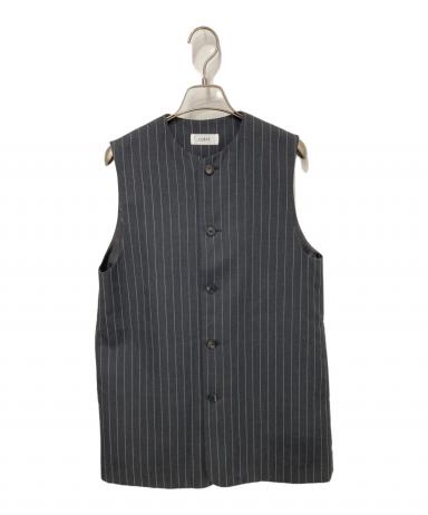中古・古着通販】LOEFF (ロエフ) ストライプベスト グレー サイズ:FREE
