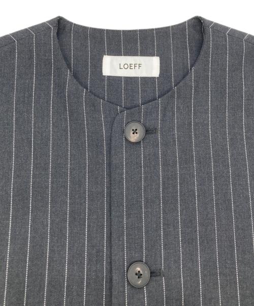 LOEFF（ロエフ）LOEFF (ロエフ) ストライプベスト グレー サイズ:FREEの古着・服飾アイテム