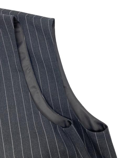 LOEFF（ロエフ）LOEFF (ロエフ) ストライプベスト グレー サイズ:FREEの古着・服飾アイテム