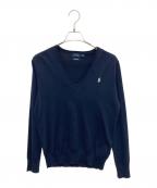 POLO RALPH LAURENポロ・ラルフローレン）の古着「ウォッシャブルピマコットンニット」｜ネイビー