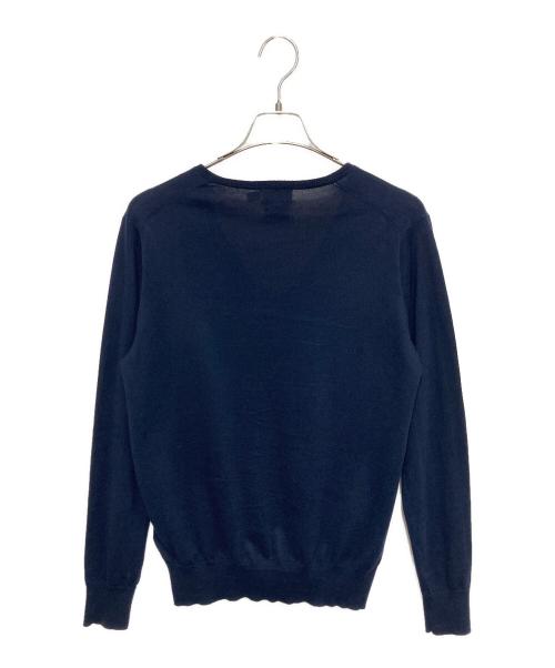 POLO RALPH LAUREN（ポロ・ラルフローレン）POLO RALPH LAUREN (ポロ・ラルフローレン) ウォッシャブルピマコットンニット ネイビー サイズ:Sの古着・服飾アイテム