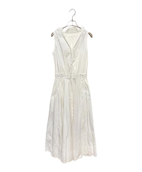 CASA FLINE（カーサフライン）CASA FLINE (カーサフライン) ブラウジングノースリーブシャツワンピース ホワイト サイズ:FREEの古着・服飾アイテム